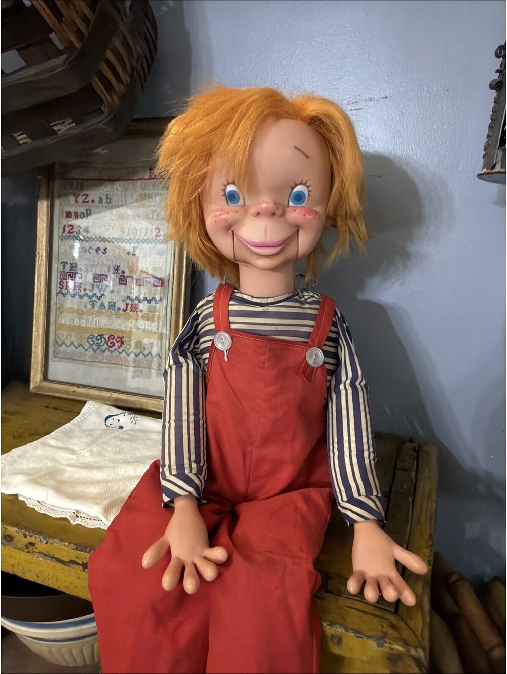 VTG Toy OTIS O'BRIEN - 30" Ventriloquist Doll/Dummy - 1972 by Uneeda - WORKING - Picture 2 of 10